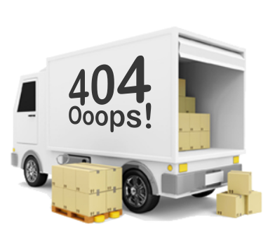 Delivery truck with a 404 logo on it's side